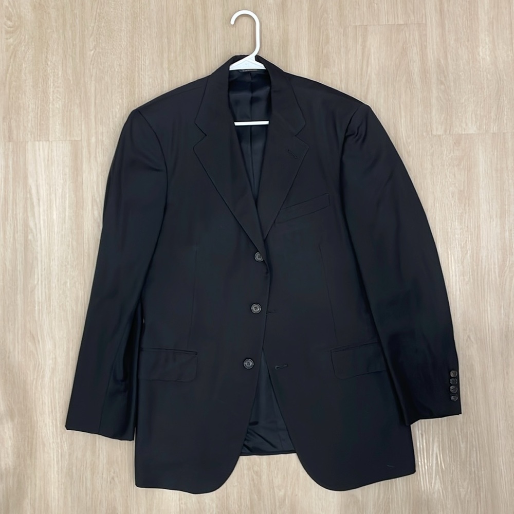 Black Brooks Brothers Golden Fleece 3-Button Suit Jacket